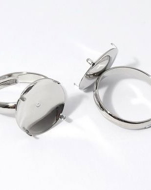 Baza inel, platina, 17x14 mm