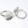 Baza inel, platina, 17x14 mm