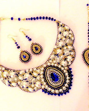 set "albastru sidefat"