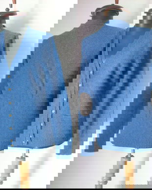 FRANCO CALLEGARI CARDIGAN LANA ALBASTRU