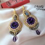 Rezervati D. - "Gold & Purple" - cercei statement