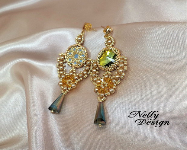 "Cleopatra" - Cercei cristale Preciosa si Swarovski