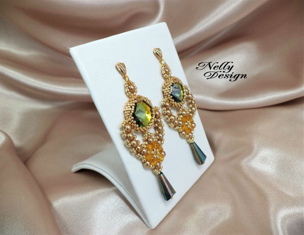 "Cleopatra" - Cercei cristale Preciosa si Swarovski