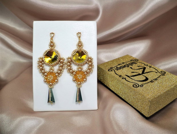 "Cleopatra" - Cercei cristale Preciosa si Swarovski
