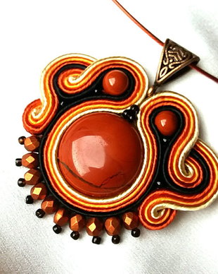 Pandantiv soutache jasp