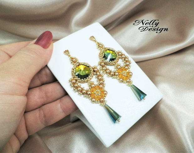 "Cleopatra" - Cercei cristale Preciosa si Swarovski