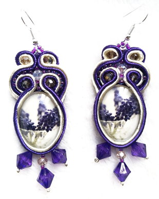 Cercei soutache cu levantica