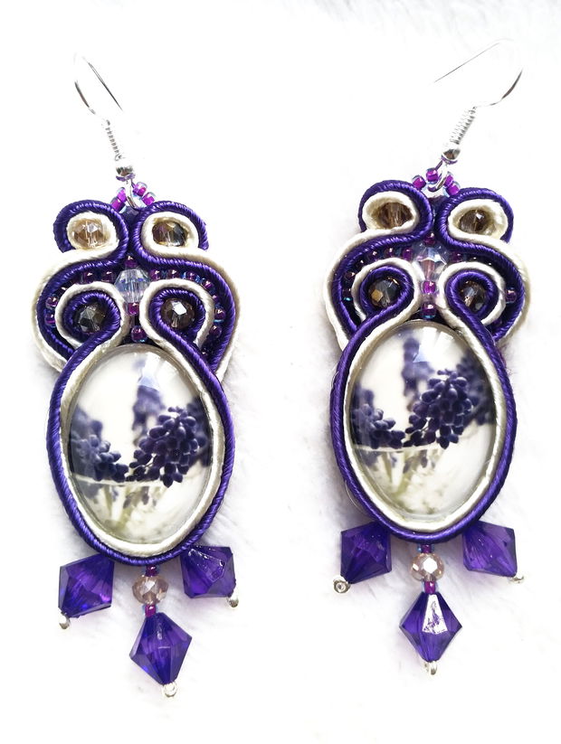 Cercei soutache cu levantica