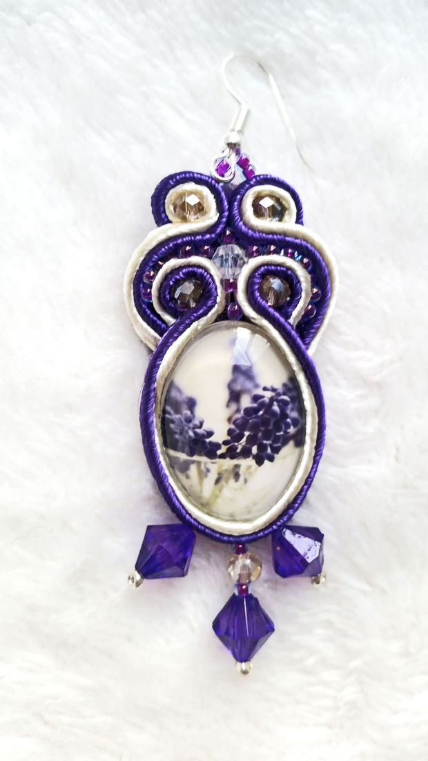 Cercei soutache cu levantica