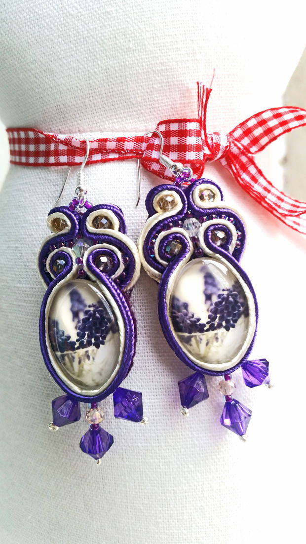 Cercei soutache cu levantica