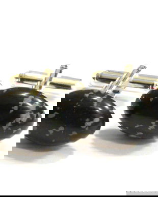 Butoni camasa barbati - Argint 925 si Obsidian - BU447 - Butoni pietre semipretioase, butoni unisex argint, butoni negri eleganti