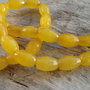 Agate galbene, tubulet fatetat, 10x5 mm