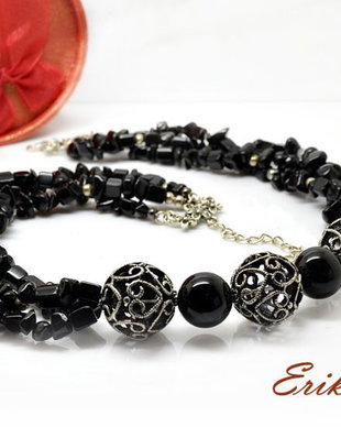 Colier onix negru/sarbatori