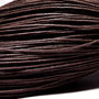 Ata din bumbac cerata, 1 mm, maro inchis