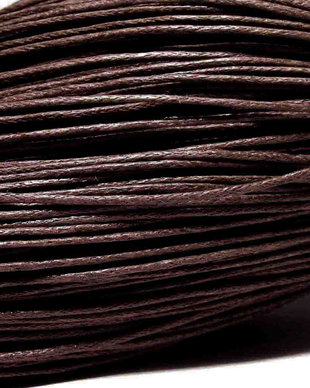 Ata din bumbac cerata, 1 mm, maro inchis