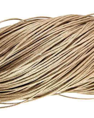 Ata din bumbac cerata, 1 mm, maro deschis