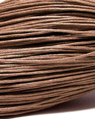 Ata din bumbac cerata, 1 mm, maro-125