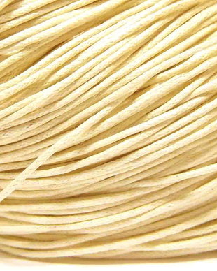 Ata din bumbac cerata, 1 mm, galben deschis