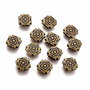 Margele metalice patrate, bronz 10x10x3,5mm BZLAK 158
