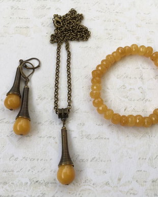 Set vintage jad galben