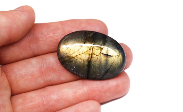 Cabochon Labradorit Oval - ocru auriu