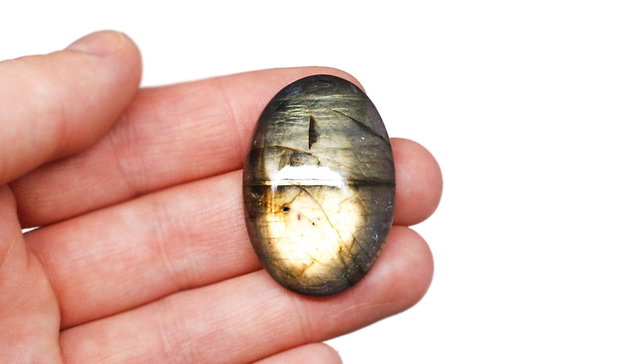 Cabochon Labradorit Oval - ocru auriu