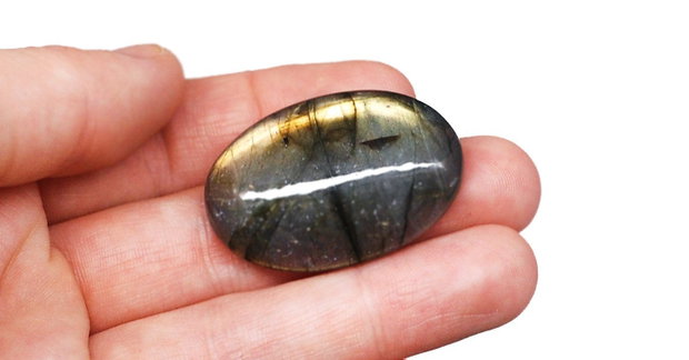 Cabochon Labradorit Oval - ocru auriu