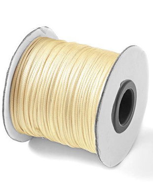 Ata din poliester cerata, 1 mm, crem