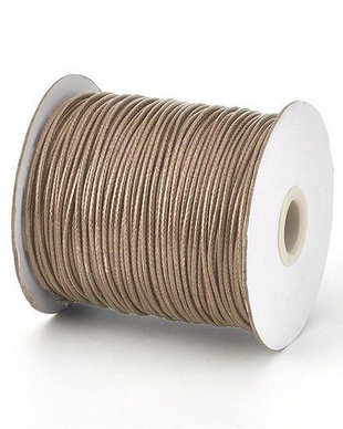 Ata din poliester cerata, 1 mm, bej inchis-121
