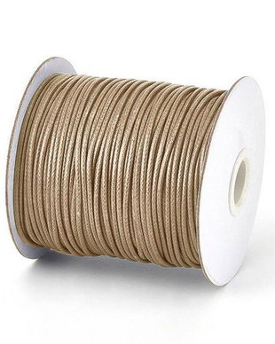 Ata din poliester cerata, 1 mm, bej-127