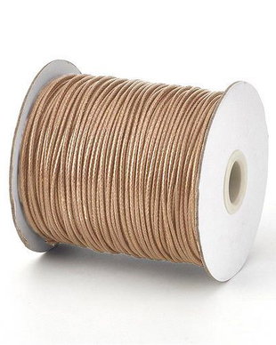 Ata din poliester cerata, 1 mm, bej-117