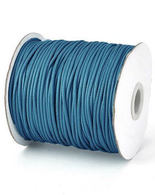 Ata din poliester cerata, 1 mm, albastru inchis-140
