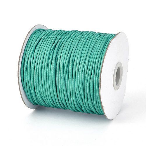 Ata din poliester cerata, 1 mm, turcoaz