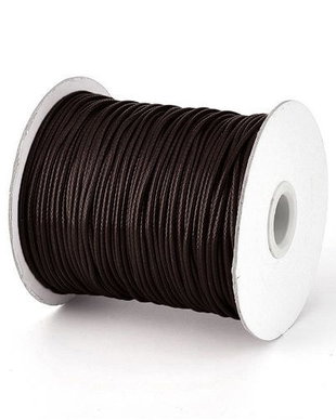 Ata din poliester cerata, 1 mm, maro inchis-1111