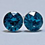 Cercei argint 925 cu piatra Swarovski Chaton 8mm Indicolite