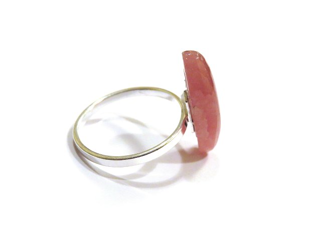 Inel delicat din Argint 925 si Rodocrozit- IN452 - Inel roz pietre semipretioase