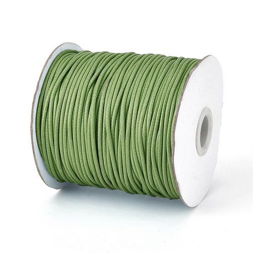 Ata din poliester cerata, 1 mm, verde olive