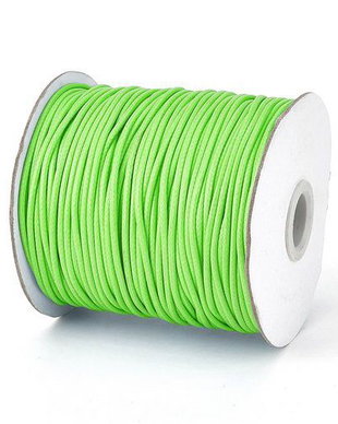 Ata din poliester cerata, 1 mm, verde neon-101