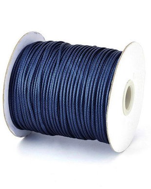 Ata din poliester cerata, 0.8 mm, bleumarin-115