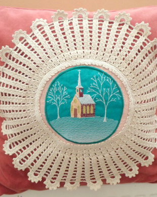 pernuta ornament cu peisaj
