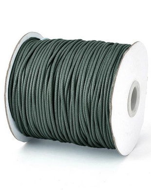 Ata din poliester cerata, 0.5 mm, gri inchis