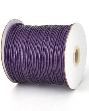Ata din poliester cerata, 1 mm, mov inchis-137