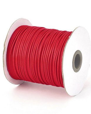 Ata din poliester cerata, 0.5 mm, rosie-135