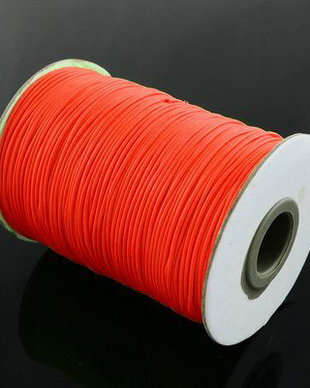 Ata din poliester cerata, 0.5 mm, rosu orange-183
