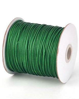 Ata din poliester cerata, 0.5 mm, verde inchis
