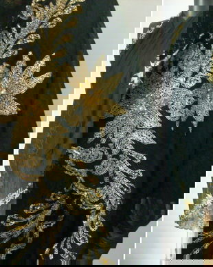 DUPATTA broderie manuala fir metalic