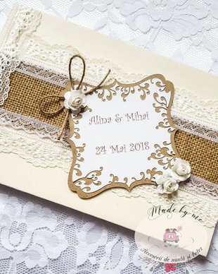 Carte oaspeti rustica