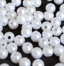 10buc Perle de culoare alba din acril 6mm PI15