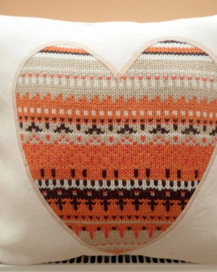 pernuta decor  heart knit si broderie
