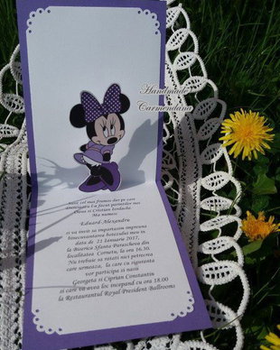 Invitatie 3D Minnie